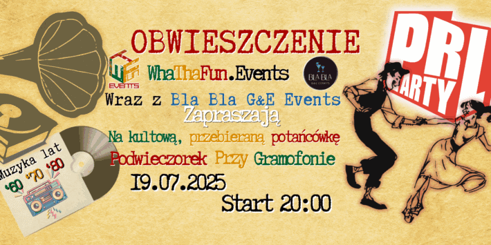 Podwieczorek Przy Gramofonie-> Impreza w Stylu PRL